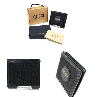 Pre-owned Gucci Black Nylon Leather Wallet (bi-fold) ()