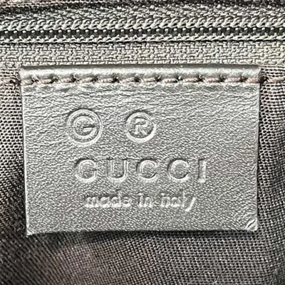 Pre-owned Gucci Brown Dark Brown Canvas Leather Tote Bag ()