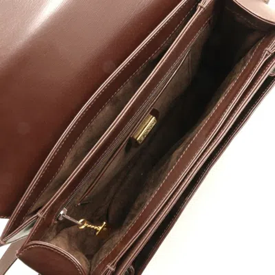 Pre-owned Gucci Brown Suede Leather Shoulder Bag ()