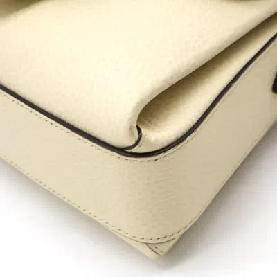 Pre-owned Gucci Cream Leather Clutch Bag Shoulder Bag ()