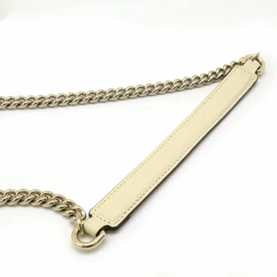 Pre-owned Gucci Cream Leather Clutch Bag Shoulder Bag ()