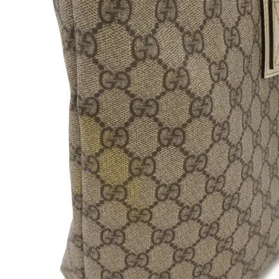 Pre-owned Gucci Gg Plus Beige Ivory Pvc Leather Shoulder Bag Tote Bag ()