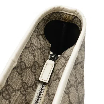 Pre-owned Gucci Gg Plus Beige Ivory Pvc Leather Shoulder Bag Tote Bag ()