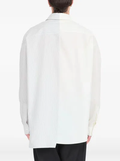 Mm6 Maison Margiela Split Design Button-down Collar Shirt In Multi