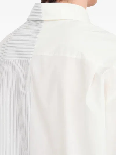 Mm6 Maison Margiela Split Design Button-down Collar Shirt In Multi