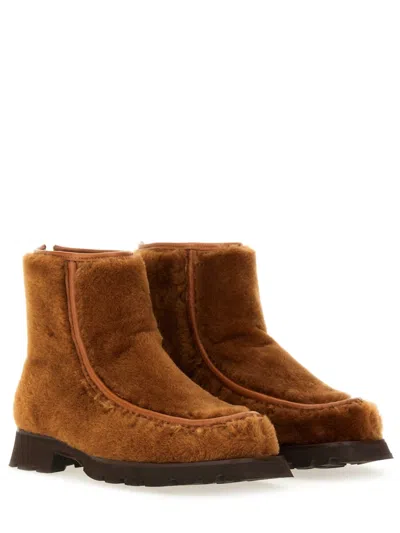 Hereu Boot With Zipper Armenta In Brown