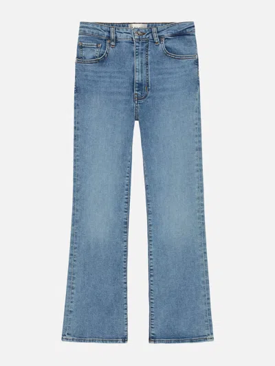Frame The Reboot Crop Bootcut Jeans In Blue
