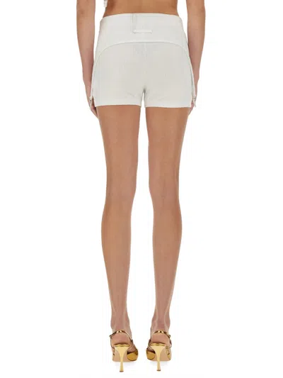 Jean Paul Gaultier Mini Shorts "the Garter" In White