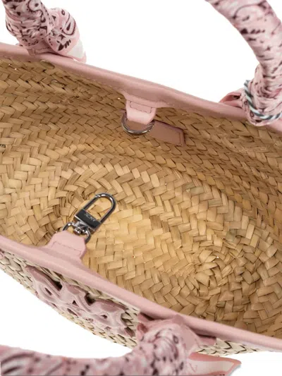 Amiri Micro Tote Bag Crafted From Natural Materials In Neutral