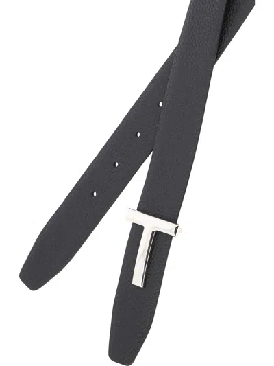 Tom Ford Reversible Belt 30 Mm Belts Blue In Black