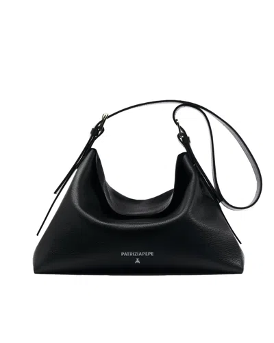 Patrizia Pepe Borsa A Spalla Never Complete Nero In Black