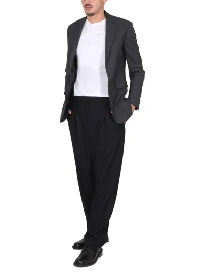 Aspesi Single-breasted Virgin Wool Jacket In Gray