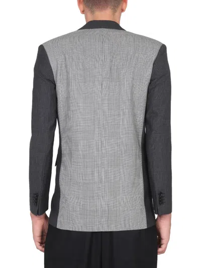 Aspesi Single-breasted Virgin Wool Jacket In Gray