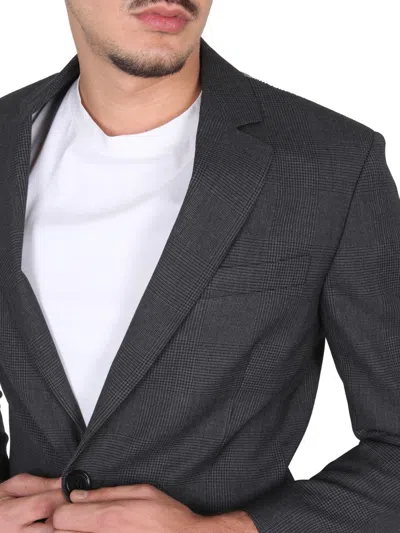 Aspesi Single-breasted Virgin Wool Jacket In Gray
