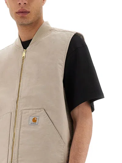 Carhartt Dearborn Canvas Classic Vest In Neutral