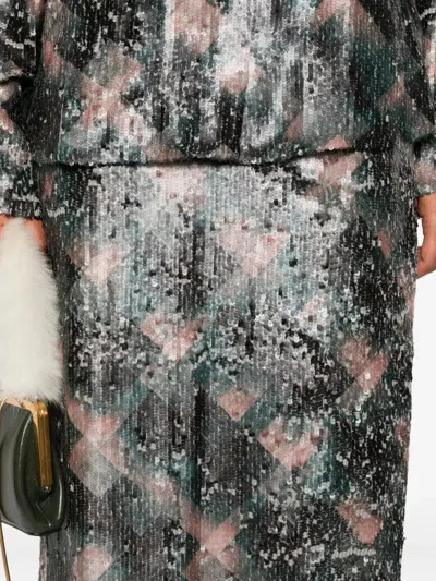 Dries Van Noten Mid-length Skirt Sequin Detail In Multi
