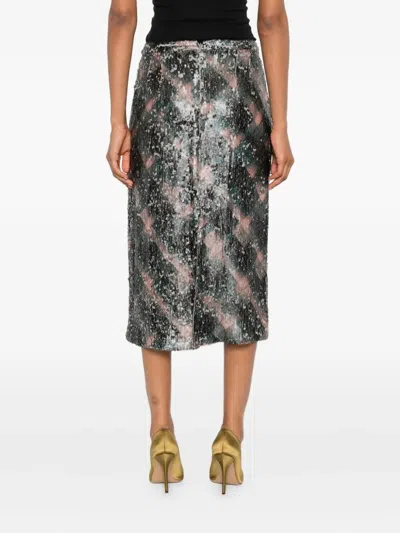 Dries Van Noten Mid-length Skirt Sequin Detail In Multi