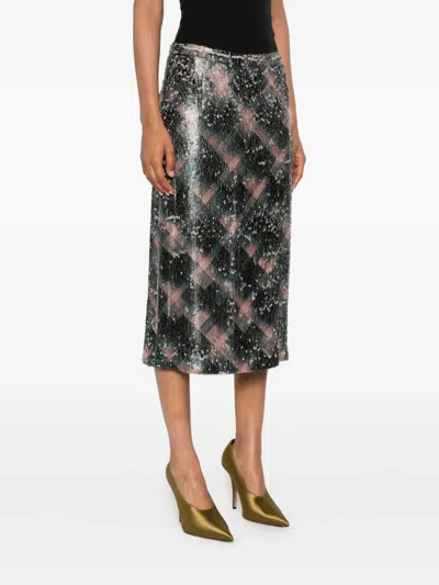 Dries Van Noten Mid-length Skirt Sequin Detail In Multi