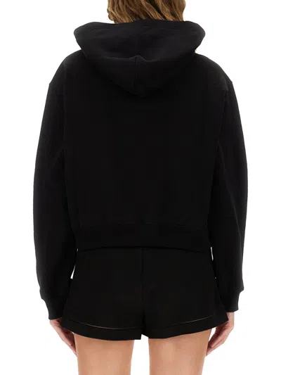 Dolce & Gabbana Women Sweatshirt With Dg Embroidery In Black