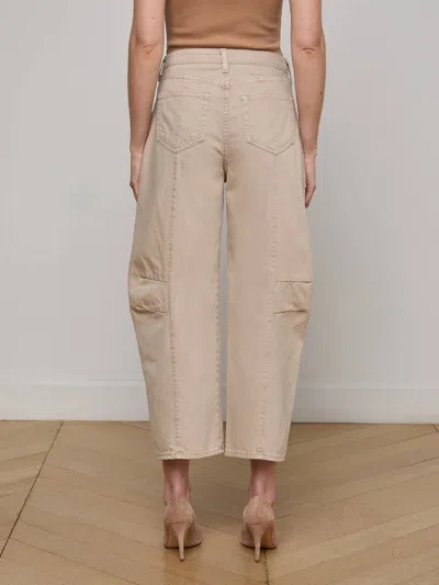 L Agence Cody Cropped Barrel-leg Jean In Brown