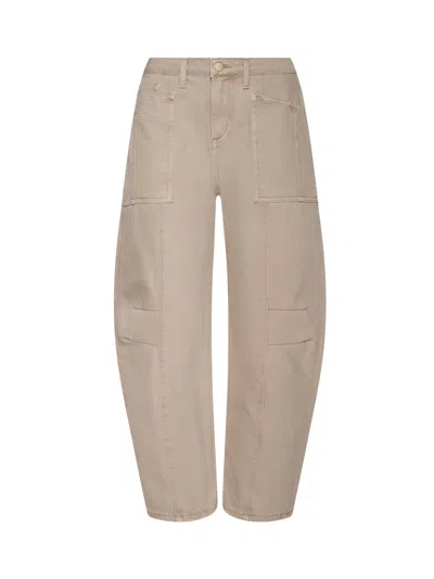 L Agence Cody Cropped Barrel-leg Jean In Brown