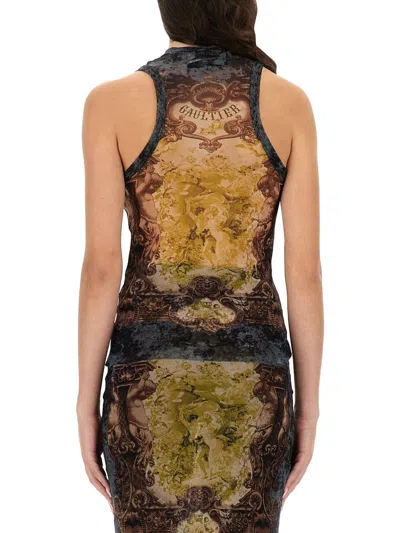 Jean Paul Gaultier Printed Vest In Multi