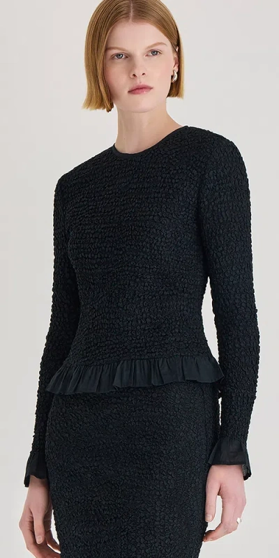 Merlette Verdure Top In Black In Black