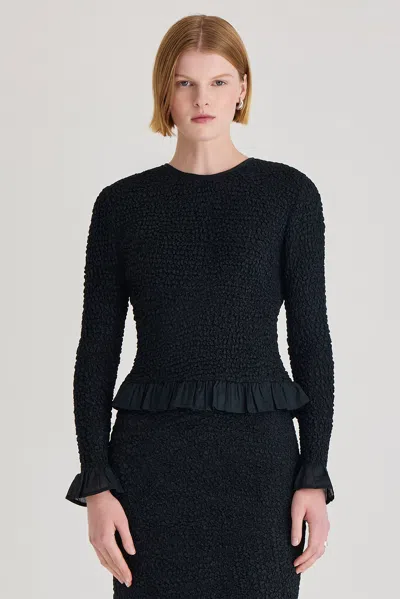 Merlette Verdure Top In Black In Black