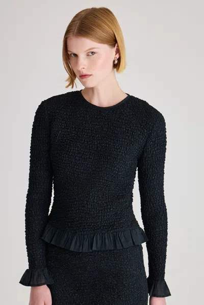 Merlette Verdure Top In Black In Black