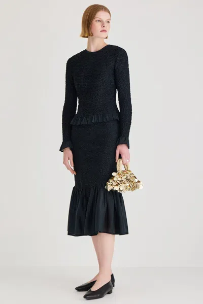 Merlette Verdure Top In Black In Black