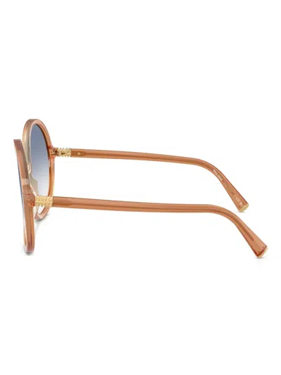 Miu Miu 0mu B02s Miu Regard 26g80o Brown Gradient Brandy Sunglasses In Blue