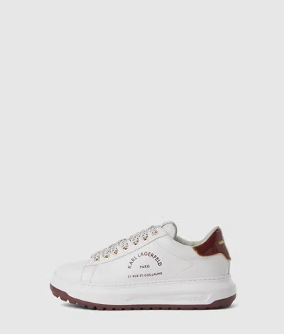 Karl Lagerfeld Rue St-guillaume Kapri Lug Sneakers In White