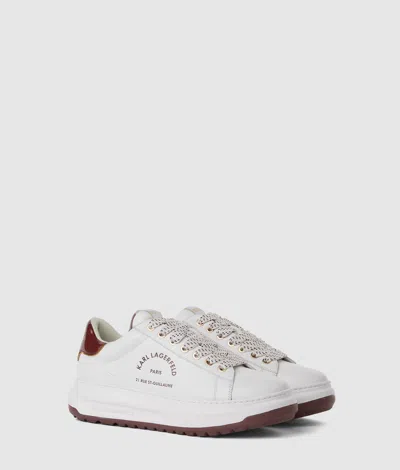 Karl Lagerfeld Rue St-guillaume Kapri Lug Sneakers In White