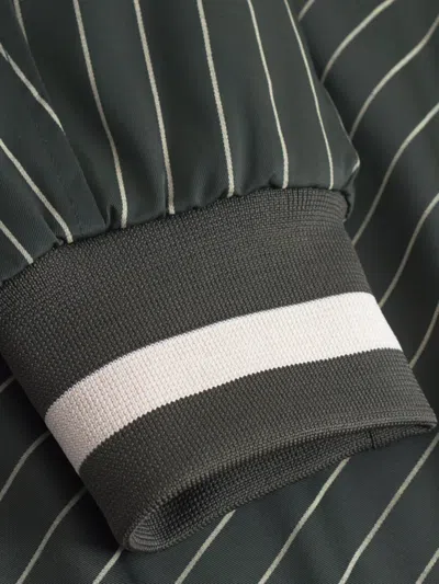 Les Deux "varsity Tech Pinstripe" Jacket In Green