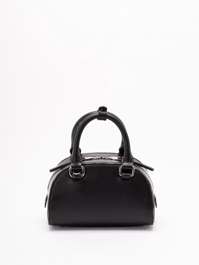 Diesel 1dr Dome-leather Bowling Bag In Black