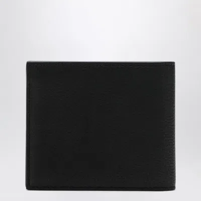Givenchy Logo Stamp Leather Bi-fold Wallet In Black