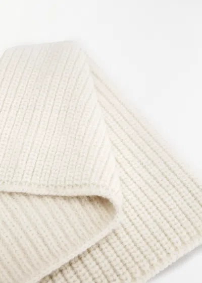 Lemaire Ribbed High-neck Snood In White