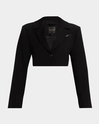 As By Df Felice Cropped Blazer In Black