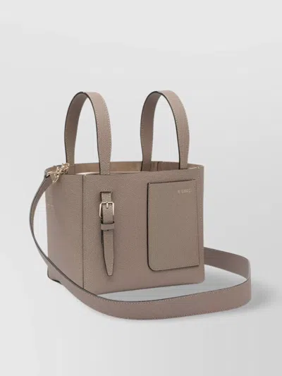 Valextra Grey Calf Leather Handbag