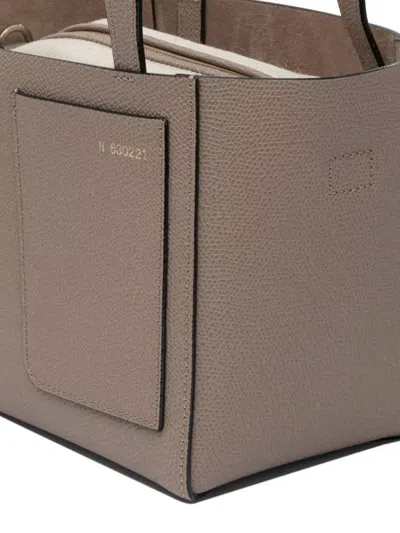 Valextra Grey Calf Leather Handbag