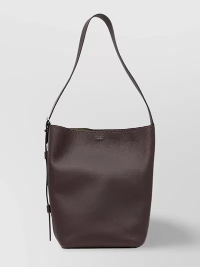Max Mara Medium Archetipo Leather Shoulder Bag In Brown