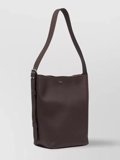 Max Mara Medium Archetipo Leather Shoulder Bag In Brown