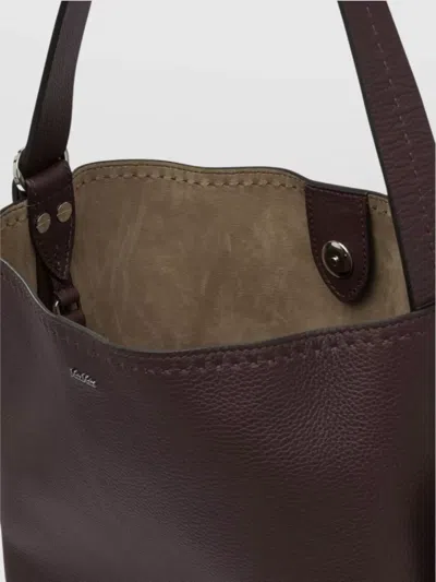Max Mara Medium Archetipo Leather Shoulder Bag In Brown