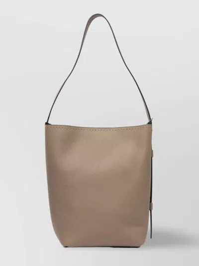 Max Mara Adjustable Strap Archetipo Shoulder Bag In Brown