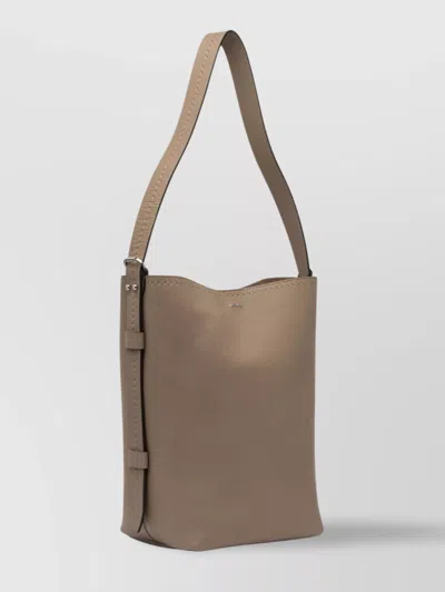 Max Mara Adjustable Strap Archetipo Shoulder Bag In Brown