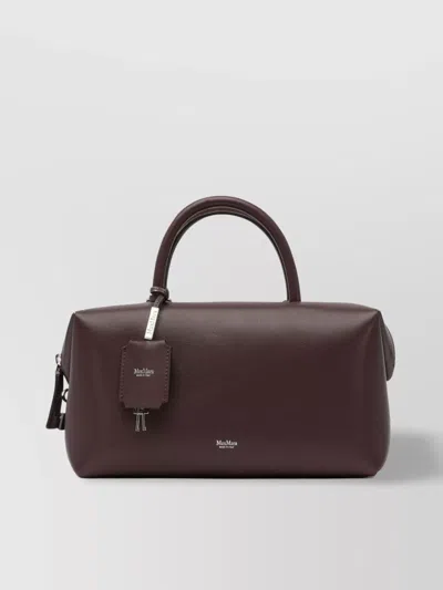 Max Mara Cross-body Bag With Detachable Strap And Top Handle In Red