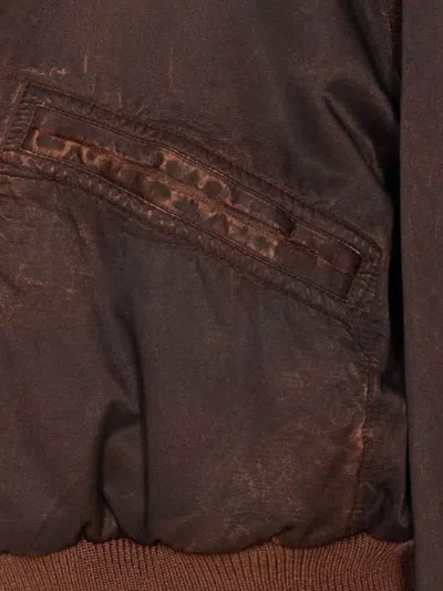 Mm6 Maison Margiela Bomber Jacket With Raglan Sleeves And Pockets In Brown