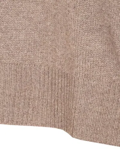 Lisa Yang Oversized Knitwear With Crewneck And Long Sleeves In Brown