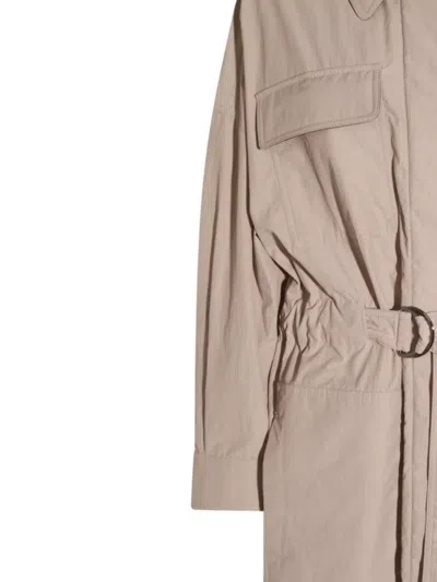 Brunello Cucinelli Nylon Trench In Neutral