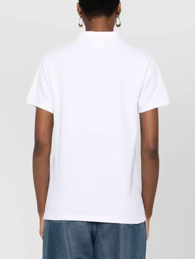 Maison Kitsuné Maison Kitsune 'baby Fox' Polo Shirt In White